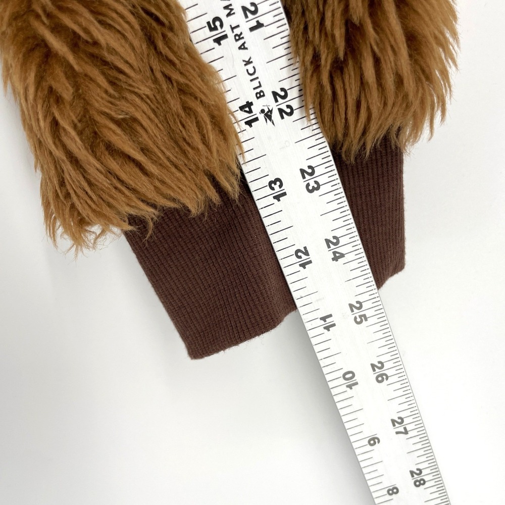 Star Wars Chewbacca Faux Fur Zip Up Hoodie Brown Shaggy Wookiee‎ SM RN0101531 - Picture 10 of 11